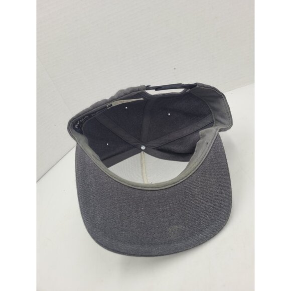 RVCA Hat Cap Strapback Mens Adjustable Gray Charcoal Logo Spell Out One Size - Picture 8 of 9